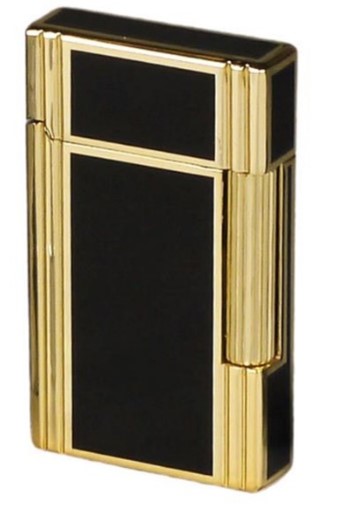 Classic Flint Style Black & Gold Lighter